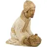Mage Gaspar à genou - 23 cm - blanc doré