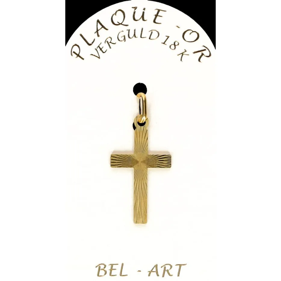Cross Plated Gold 20 X 13 mm
